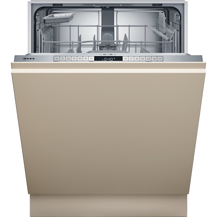 Neff N50 Integrated Dishwasher - Smart Wi-Fi, D-Rated, Silver control panel
