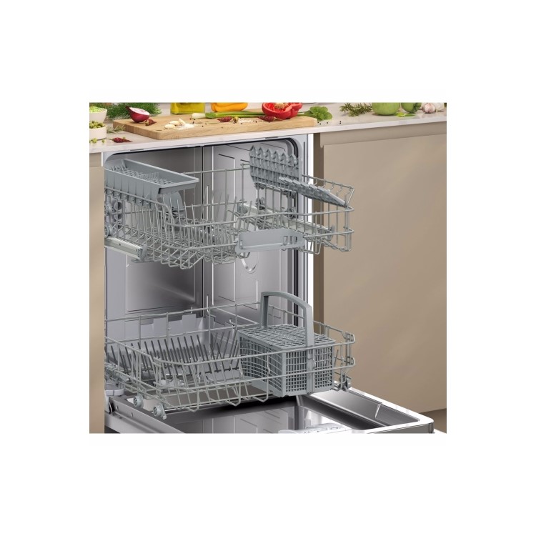 Neff N50 Integrated Dishwasher - Smart Wi-Fi, D-Rated, Silver control panel