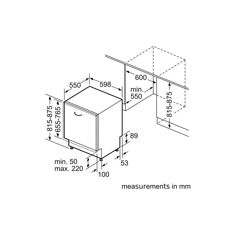 Neff N50 Integrated Dishwasher - Smart Wi-Fi, D-Rated, Silver control panel
