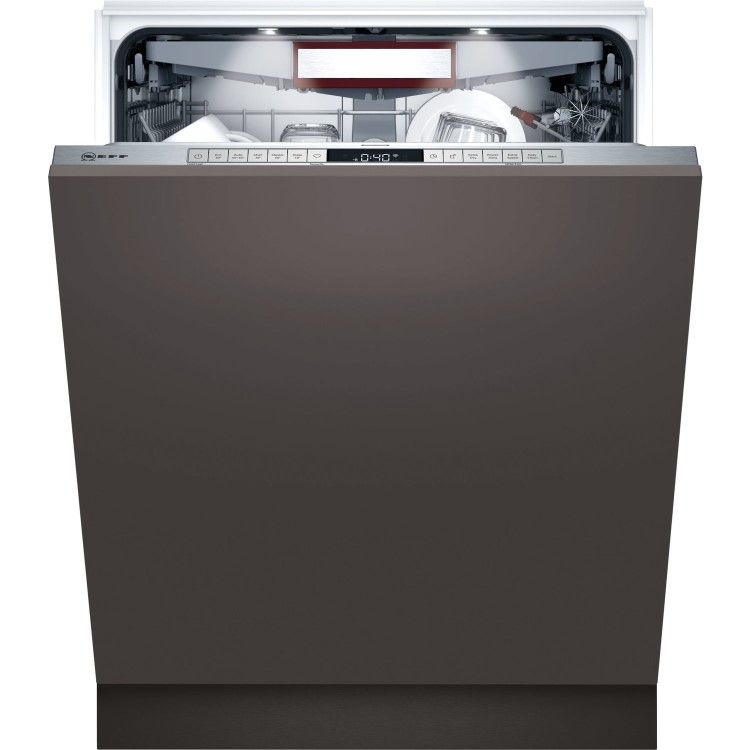 Neff N 70 Integrated Dishwasher - Smart Wi-Fi, A-Rated, Grey control panel