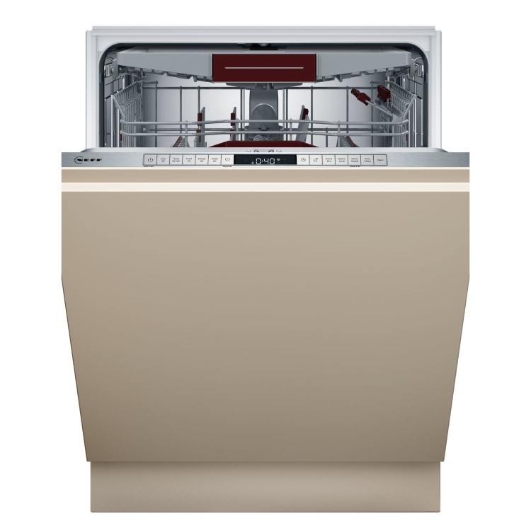 Neff N 50 Integrated Dishwasher - Smart Wi-Fi, D-Rated, Silver control panel