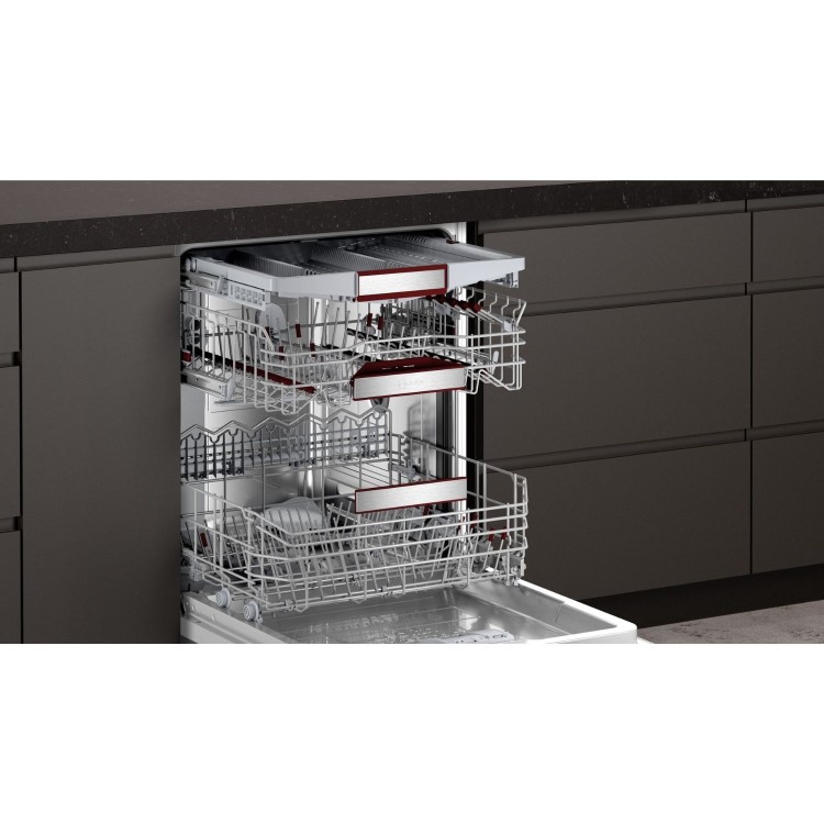 Neff N70 Integrated Dishwasher - Smart Wi-Fi A-Rated Silver control panel