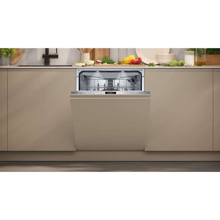 Neff N70 Integrated Dishwasher - Smart Wi-Fi A-Rated Silver control panel