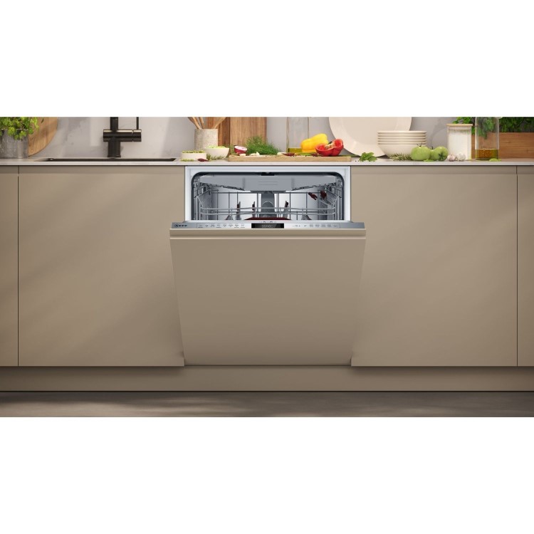 Neff N 70 Integrated Dishwasher - Smart, B-rated, Silver control panel