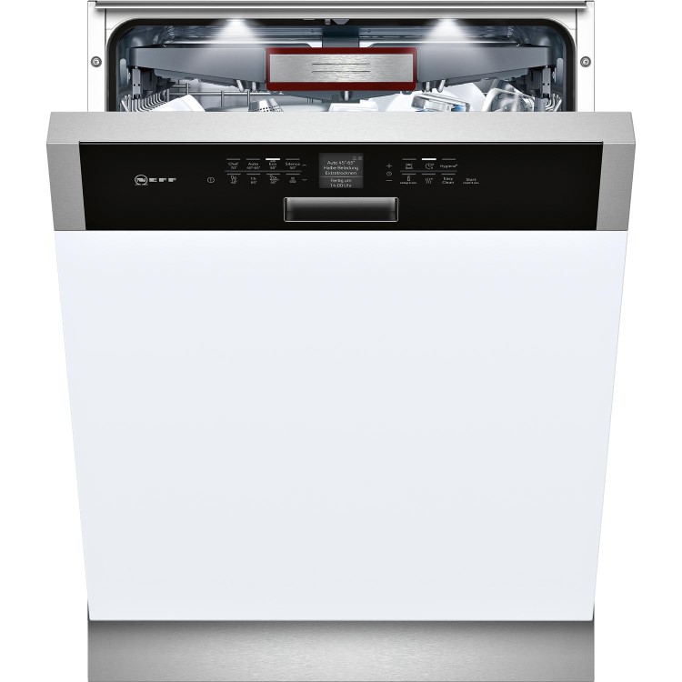 Neff S416T80S0G 14 Place Semi Integrated Dishwasher - Black Control Panel