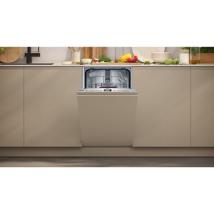 Neff N 50 Integrated Dishwasher - Smart, D-rated, Silver control panel
