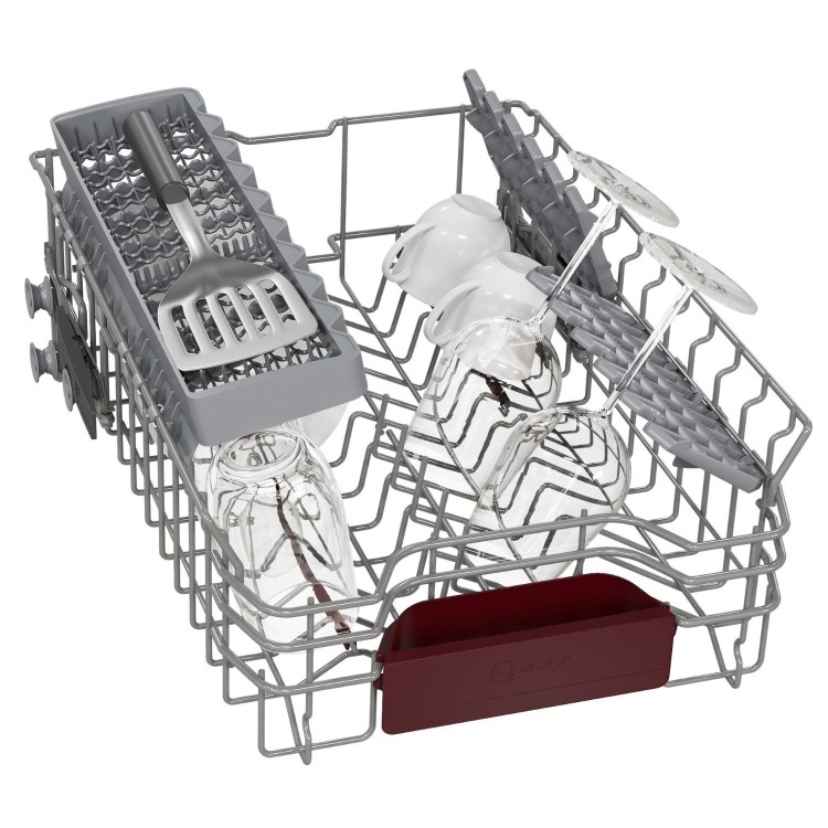 Neff N 50 Integrated Dishwasher - Smart, D-rated, Silver control panel