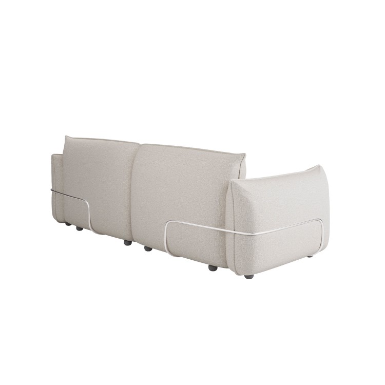 Beige Chenille 3 Seater Cloud Sofa - Santo