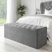 Grey Velvet Ottoman Storage Blanket Box - Safina