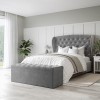Ottoman Storage Blanket Box in Grey Velvet - Safina