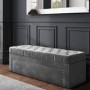 Safina Hall Storage Bench in Grey