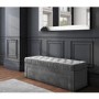 Safina Hall Storage Bench in Grey