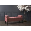 Safina Hall Storage Bench in Blush Pink Velvet
