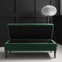 Dark Green Velvet Ottoman Storage Bench - Safina