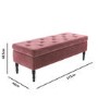 Safina Storage Bench in Blush Pink Velvet