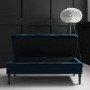 Safina Hallway Storage Bench in Navy Blue Velvet