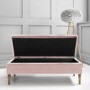 Pink Velvet Ottoman Storage Bench - Safina