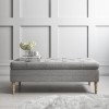 Grey Fabric End-of-Bed Ottoman Storage Bench - Safina