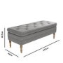 Grey Fabric End-of-Bed Ottoman Storage Bench - Safina
