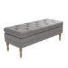Grey Fabric End-of-Bed Ottoman Storage Bench - Safina