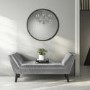 Cushioned End-of-Bed Bench in Grey Velvet - Safina