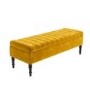Safina Striped Top Storage Bench in Yellow Velvet