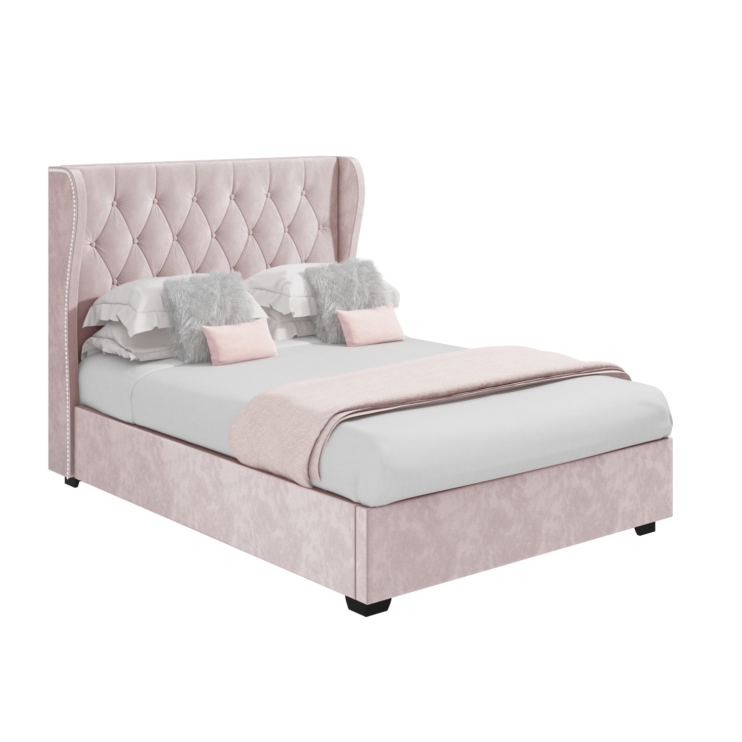 Pink small on sale double bed