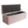 Ottoman Storage Blanket Box in Pink Velvet - Safina