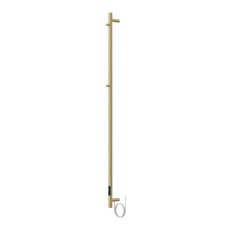 Brass Vertical Electric Towel Radiator 1600 x 73mm - Sagaro