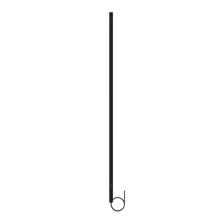 Black Vertical Electric Towel Radiator 1600mm - Sagaro