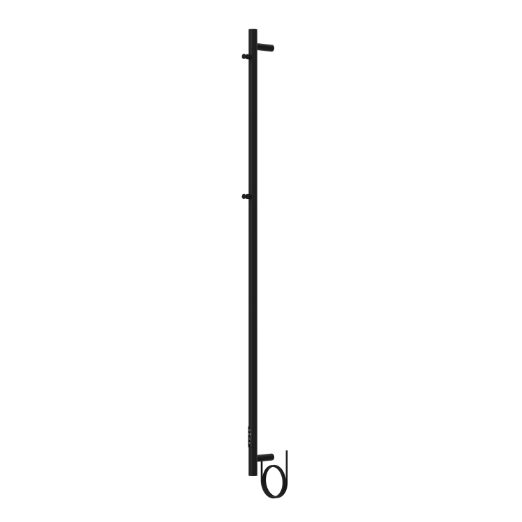 Black Vertical Electric Towel Radiator 1600mm - Sagaro