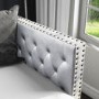 Sacha Velvet Sofa Bed in Silver Grey - Trundle Bed Included