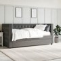 Single Day Bed Sofa with Trundle in Dark Grey Velvet - Sacha