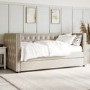 Single Day Bed Sofa with Trundle in Beige Velvet - Sacha