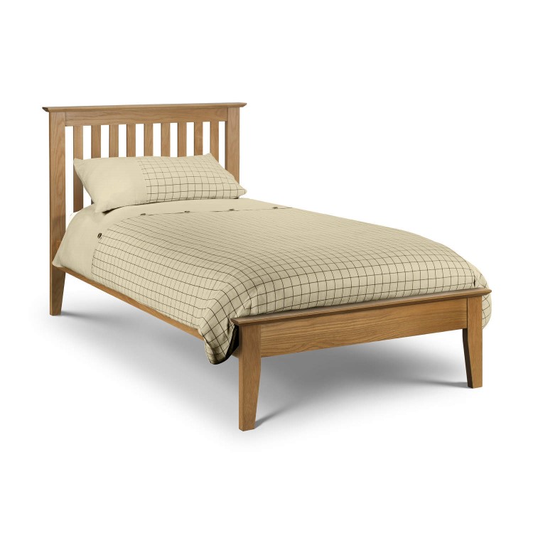Solid Oak Single Bed Frame - Salerno - Julian Bowen