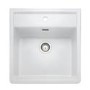 Rangemaster Sandwood Single Bowl Inset White Ceramic Kitchen Sink