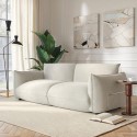 SAT001 Beige Chenille 3 Seater Cloud Sofa - Santo