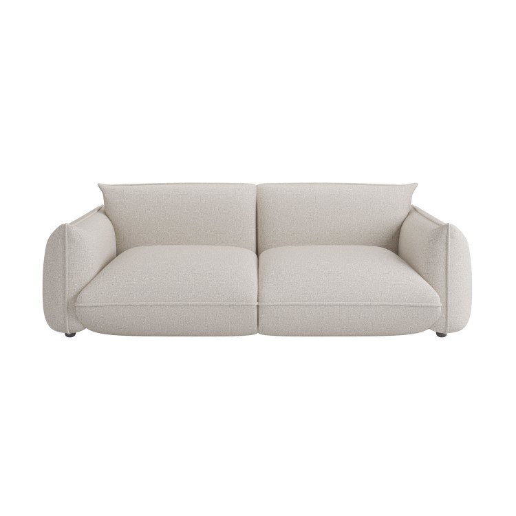 Beige Chenille 3 Seater Cloud Sofa - Santo