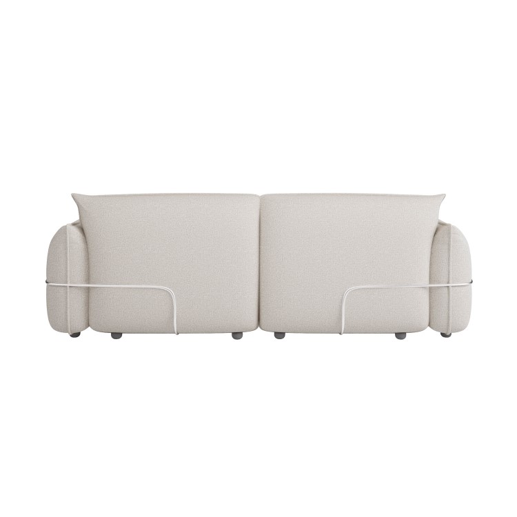 Beige Chenille 3 Seater Cloud Sofa - Santo