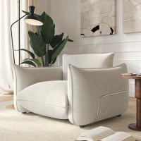 Beige Chenille Cloud Armchair - Santo Beige Chenille Cloud Armchair - Santo