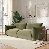 Sage Green Velvet 3 Seater Sofa - Santo