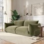 Sage Green Velvet 3 Seater Sofa - Santo