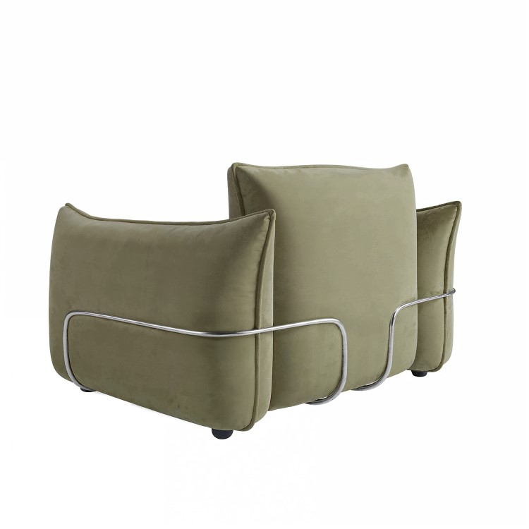 Sage Green Velvet Armchair - Santo