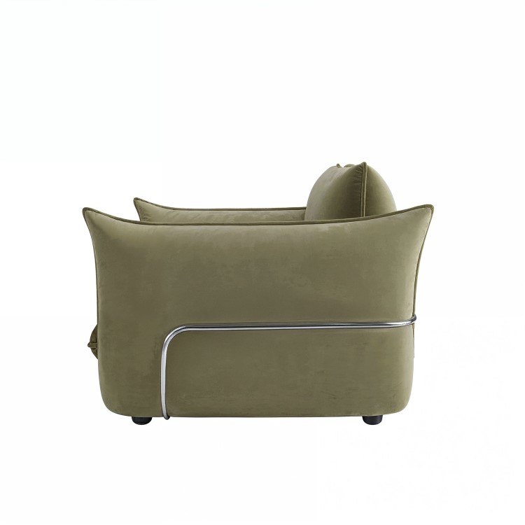 Sage Green Velvet Armchair - Santo