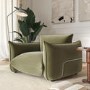 Sage Green Velvet Armchair - Santo