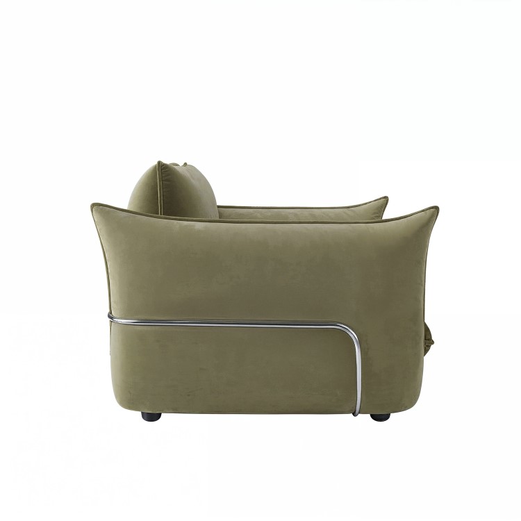 Sage Green Velvet Armchair - Santo