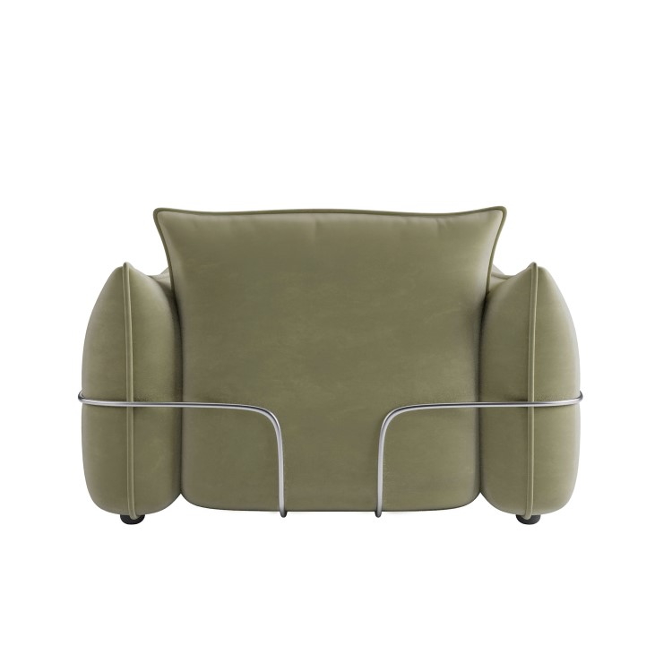 Sage Green Velvet Armchair - Santo
