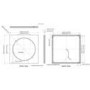 Square Backlit Heated Bathroom Mirror with Lights 1000mm - Saturn