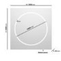 Square Backlit Heated Bathroom Mirror with Lights 1000mm - Saturn