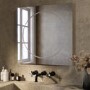 Square Front and Backlit Heated Bathroom Mirror with Lights 600mm - Saturn